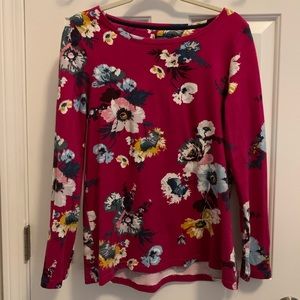 Joules Floral Print Harbour Top - size 10
